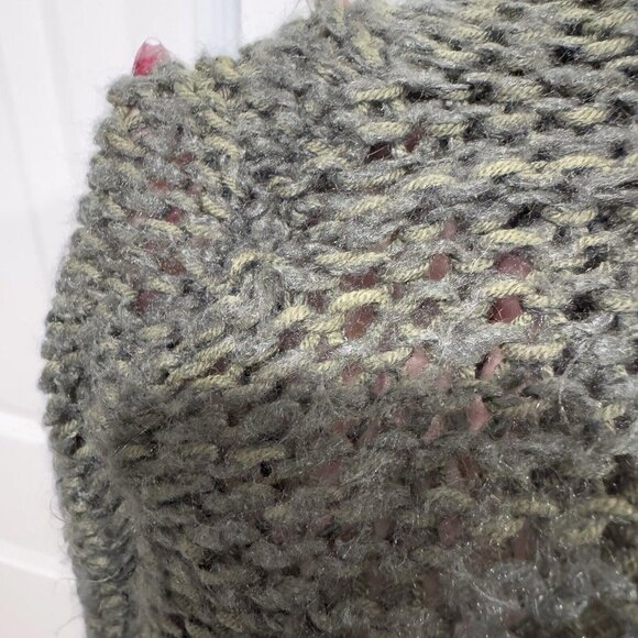 Wooden Ships Green Cardigan Women’s M/L Open Knit Lightweight Earth Tone Natural - Picture 7 of 9